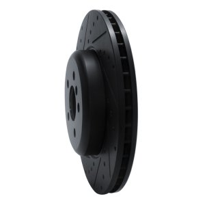 BMW 430I Brake Rotor (1) - Front Left - R1 Concepts - Drilled & Slotted - Black - `17-`25